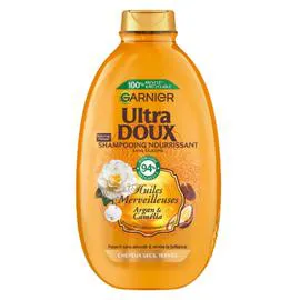 GARNIER, ULTRA DOUX Shampooing Huiles Merveilleuses Argan & Camélia 600ml