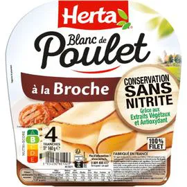 HERTA Blanc de poulet à la broche conservation sans nitrite 140g