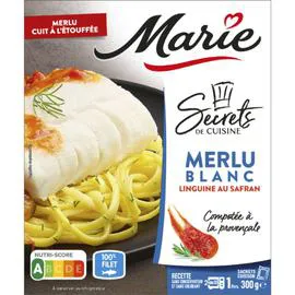 MARIE Plat cuisiné merlu blanc linguine au safran 300g