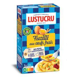 LUSTUCRU Pâtes fusilli aux oeufs frais 250g