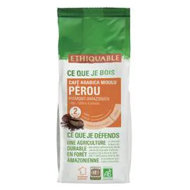 ÉTHIQUABLE Café moulu pur arabica Pérou Bio 250g