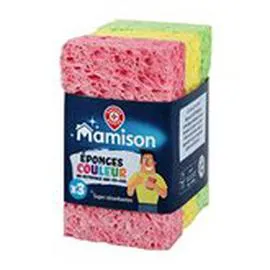 MARQUE REPÈRE, MAMISON Eponges couleur Super absorbantes x3 x3