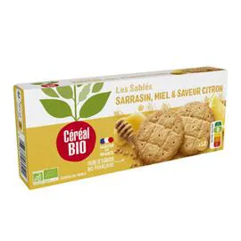 CÉRÉAL BIO Sablés miel, citron et sarrasin bio 132g