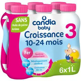 CANDIA BABY Lait bébé dès 10 mois liquide 6x1l