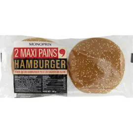 MONOPRIX Maxi pains Hamburger 165g