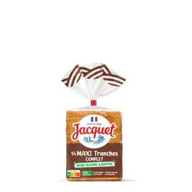 JACQUET Pain de mie Complet Sans Sucres Ajoutés 550g