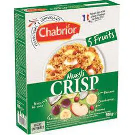 CHABRIOR Céréales Muesli Crisp 5 fruits 500g