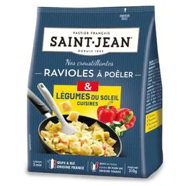 SAINT-JEAN Pate fraiche raviole à poêler 3 fromages et ses légumes du soleil 310g