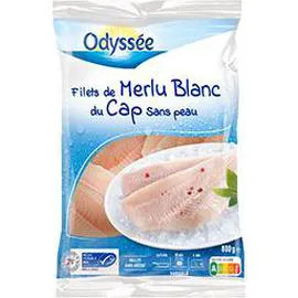 ODYSSÉE Filets de Merlu blanc du Cap sans peau 800g