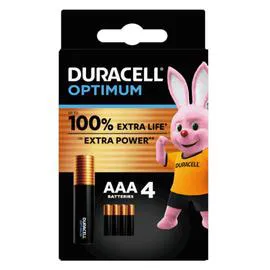 DURACELL Pile Alcaline AAA/LR3 1,5 V MN2400 Optimum x4