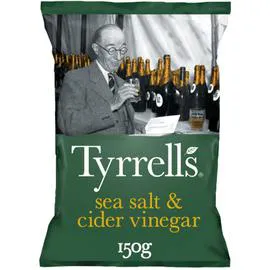 TYRRELL'S Chips sel de mer/vinaigre cidre 150g
