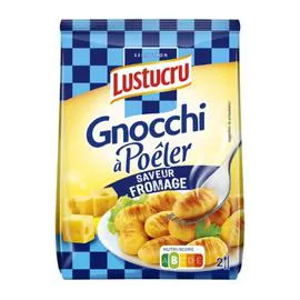 LUSTUCRU Pâtes Fraîches Gnocchi à Poêler Fromage 300g
