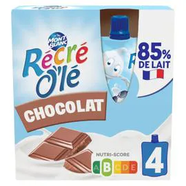 MONT BLANC, RÉCRÉ O'LÉ Crème dessert chocolat 4x85g