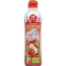 CARREFOUR CLASSIC' Sirop fraise banane 75cl