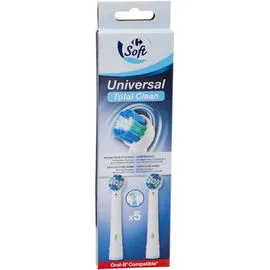 CARREFOUR SOFT Brossettes de rechange Total Clean x5