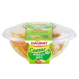DAUNAT Salade de poulet crudités sauce Caesar 250g
