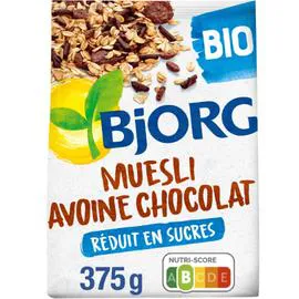 BJORG Céréales bio muesli avoine chocolat 375g