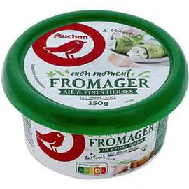 AUCHAN Fromage à tartiner à l'ail & fines herbes 150g