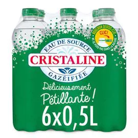 CRISTALINE Eau De Source Gazeifiee 6x50cl
