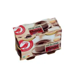 AUCHAN Pot de crème au chocolat 4x100g