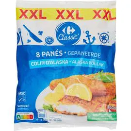 CARREFOUR CLASSIC' Poisson pané colin d'Alaska 800g
