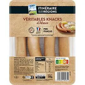 ITINÉRAIRE DE NOS RÉGIONS Véritables knacks d'Alsace 240g