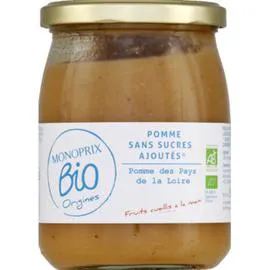 MONOPRIX BIO ORIGINES Purée de pommes, sans sucres ajoutés 560g