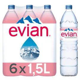 EVIAN Eau minérale naturelle 6x1,5l