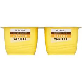 MONOPRIX Crème dessert saveur vanille au lait entier 500g