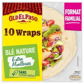 OLD EL PASO Wraps de blé nature 580g