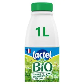 LACTEL Lait Bio Ecrémé UHT 1l