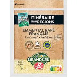 ITINÉRAIRE DE NOS RÉGIONS Emmental râpé français IGP Grand Cru Label Rouge 140g