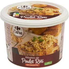 CARREFOUR Rillettes de poulet rôti en cocotte 400g