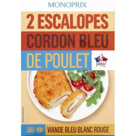 MONOPRIX Escalope Cordon Bleu de poulet x2