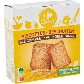 CARREFOUR CLASSIC' Biscottes blé complet 300g