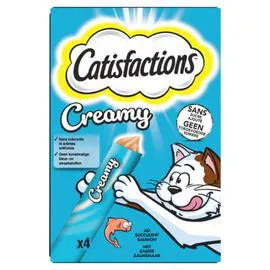 CATISFACTIONS Friandises pour chat au saumon 4x10g