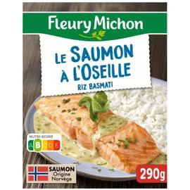 FLEURY MICHON Plat cuisiné saumon à l'oseille riz basmati 290g
