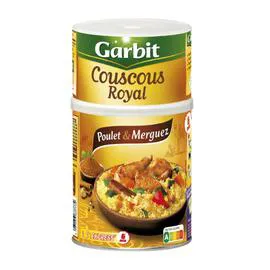 GARBIT Plat cuisiné couscous royal poulet merguez 980g