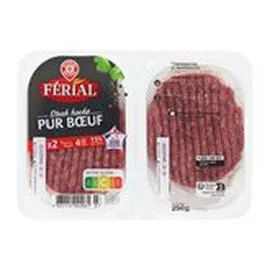MARQUE REPÈRE, FÉRIAL Steak haché 15% MG 2x125g