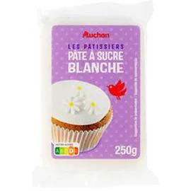 AUCHAN Les aides pâtissières pâte à sucre blanche 250g