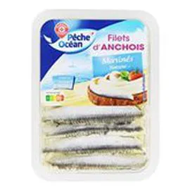 MARQUE REPÈRE, PÊCHE OCÉAN Anchois Marinés Nature 100g