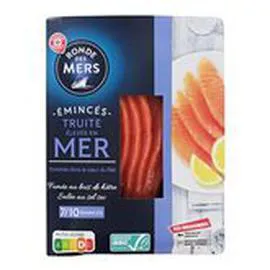 MARQUE REPÈRE, RONDE DES MERS Emincés de truites fumé ASC 100g