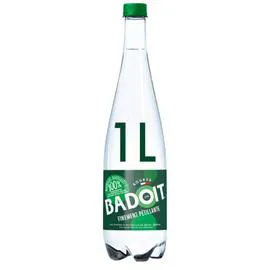 BADOIT Eau gazeuse minérale naturelle finement pétillante Verte 1l
