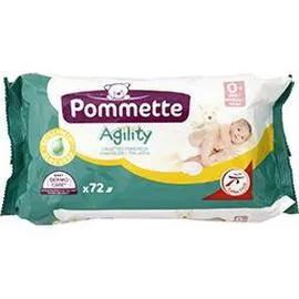 POMMETTE Lingettes fraîcheur Agility, 0+ mois x72 