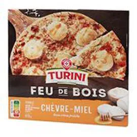 MARQUE REPÈRE, TURINI Pizza au feu de bois Chèvre et miel 410g