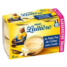 NESTLÉ, LA LAITIÈRE Crèmes dessert saveur vanille 4x100g