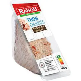 MONIQUE RANOU Sandwich pain de mie complet Thon crudités 145g