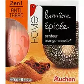 AUCHAN Bougie anti-tabac senteur orange cannelle l'unité