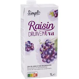 CARREFOUR SIMPL Jus de raisin à base de concentré 1l