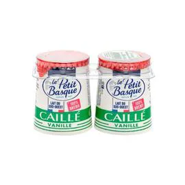 LE PETIT BASQUE Yaourt de brebis caillé vanille 2x125g